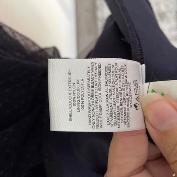 NWT navy blue Express knee-length tulle dress, size 4 - Picture 10 of 13